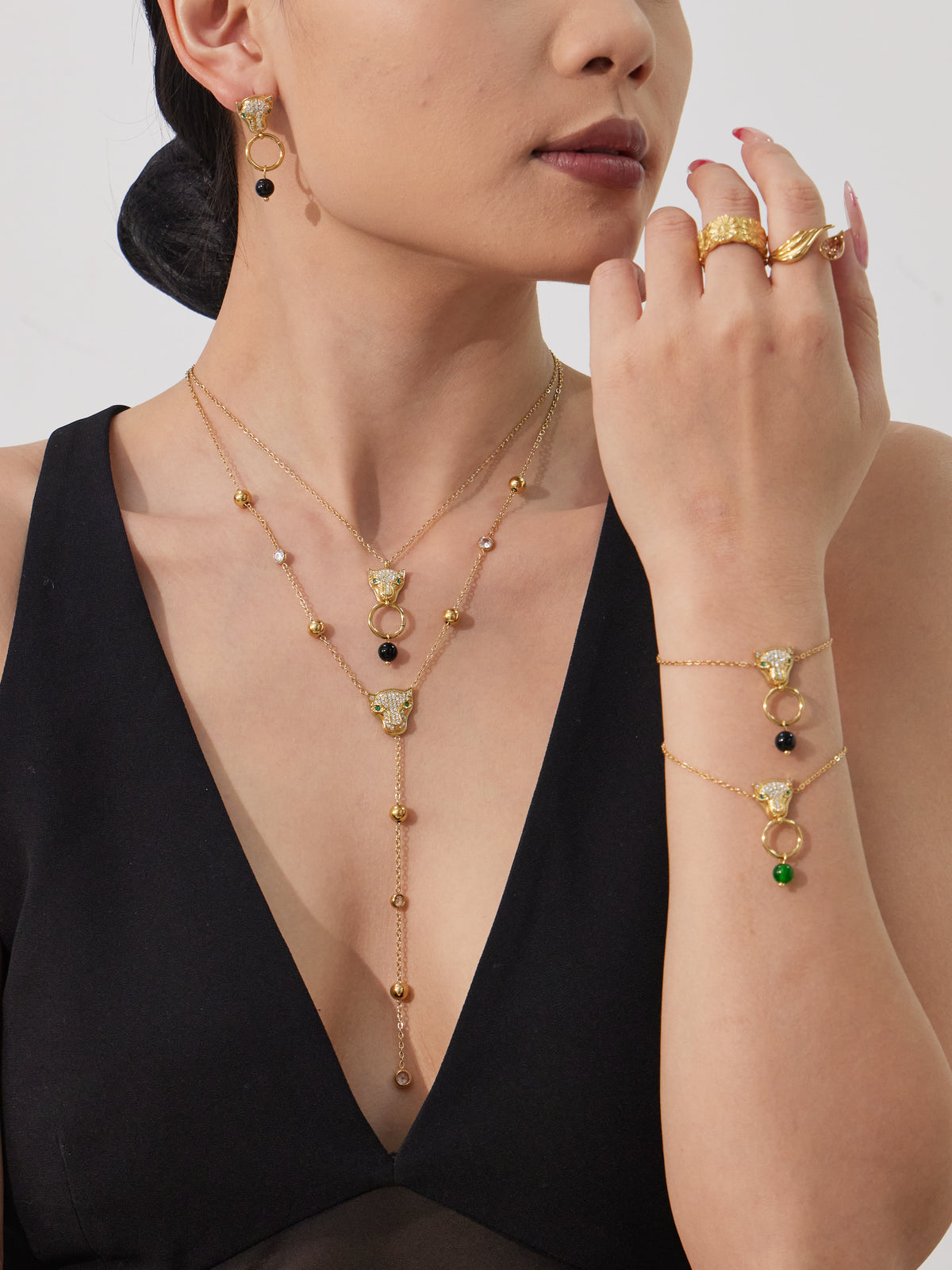 Crystal Panther Jewelry Collection — Choose Your Piece
