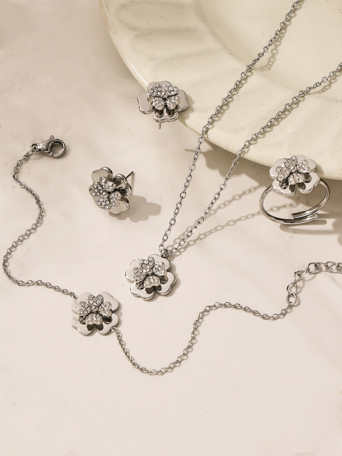 Crystal Camellia Jewelry Collection — Choose Your Piece