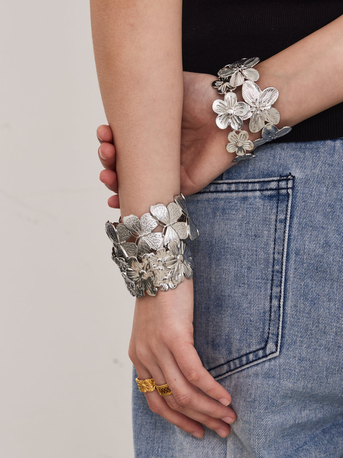 Sculptural Floral Cuff Bracelet Collection — Choose Your Style