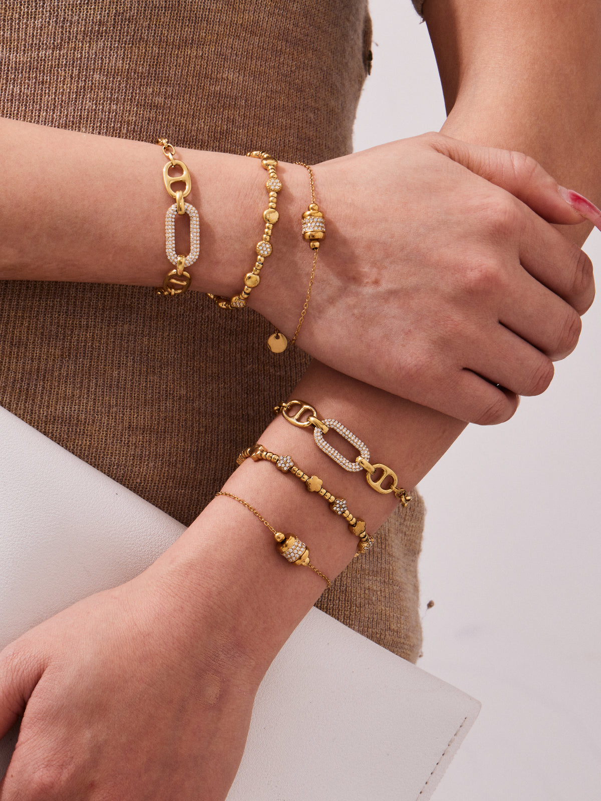 Modern Crystal & Beaded Bracelets — Choose Your Style