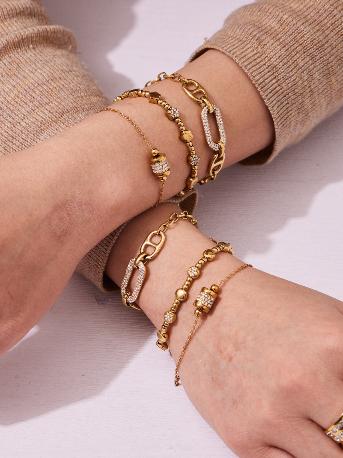 Modern Crystal & Beaded Bracelets — Choose Your Style