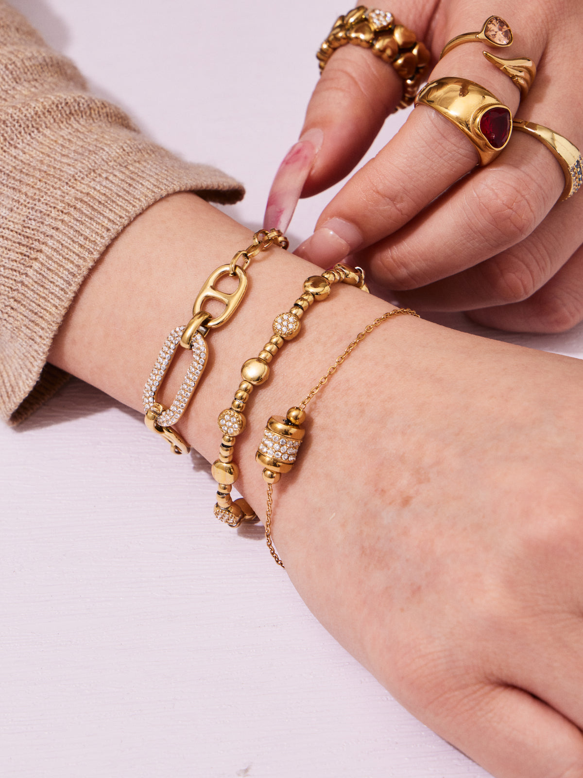 Modern Crystal & Beaded Bracelets — Choose Your Style