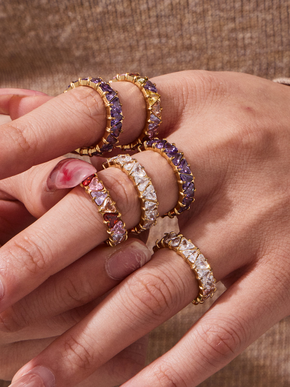 Prism Triangle Eternity Ring — Choose Your Finish