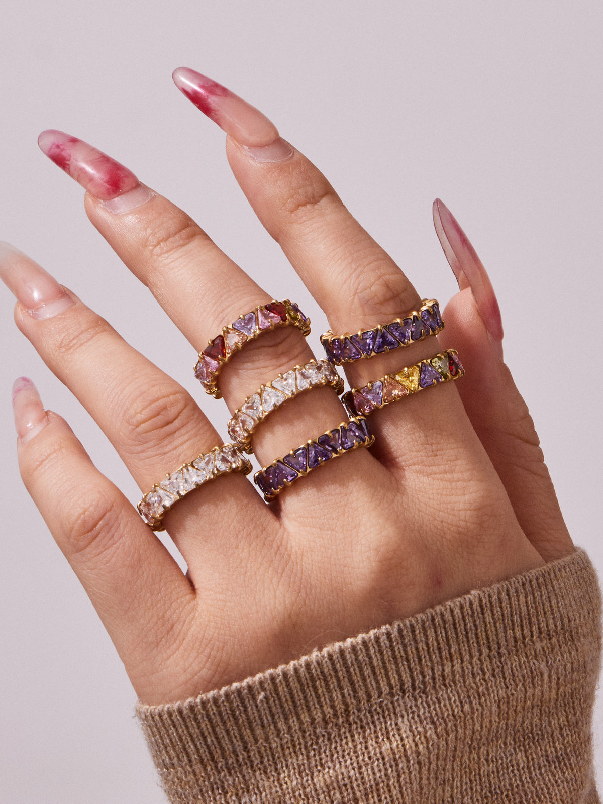 Prism Triangle Eternity Ring — Choose Your Finish