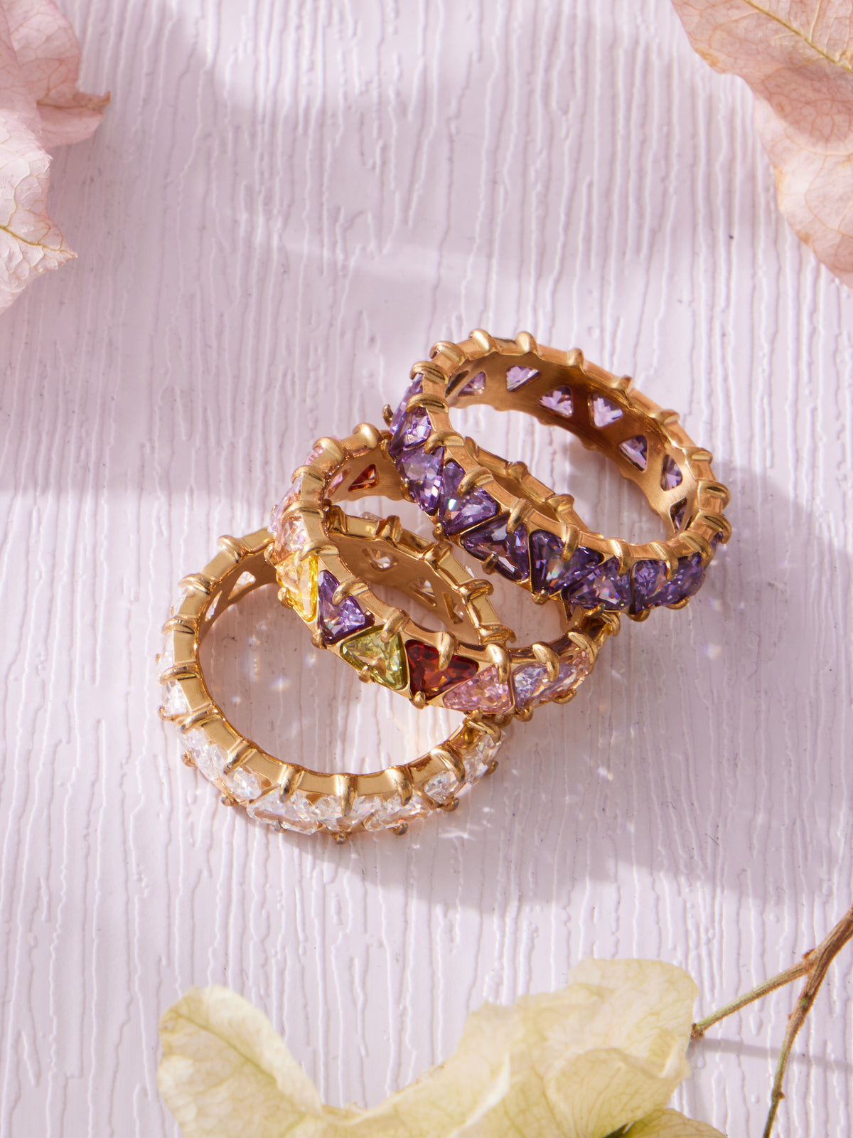 Prism Triangle Eternity Ring — Choose Your Finish