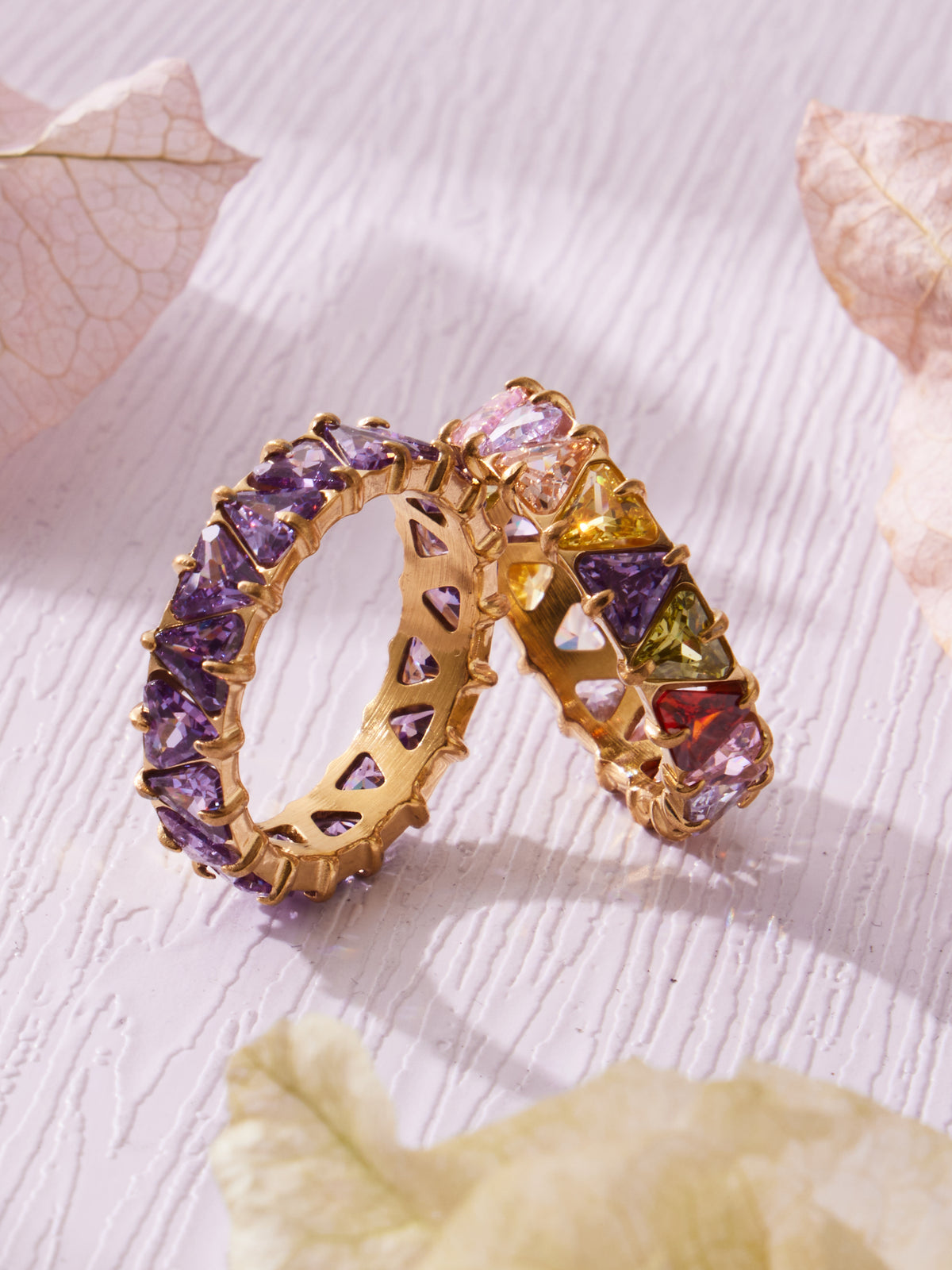 Prism Triangle Eternity Ring — Choose Your Finish