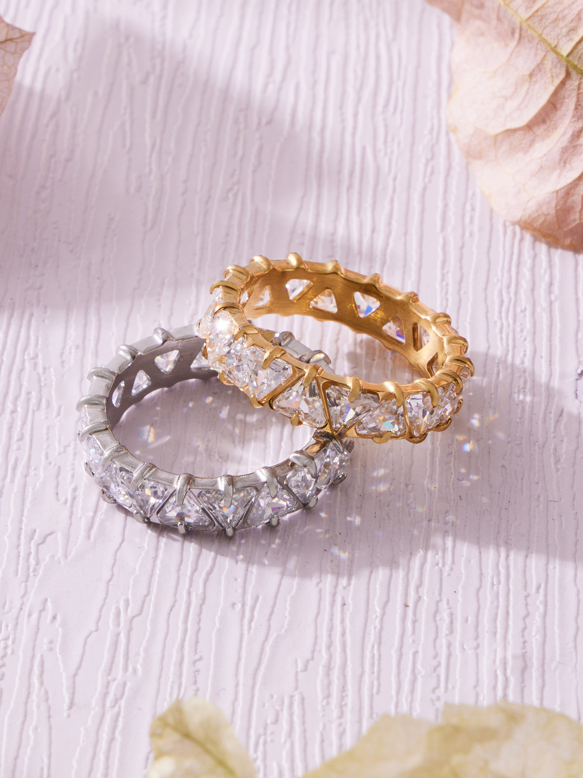 Prism Triangle Eternity Ring — Choose Your Finish
