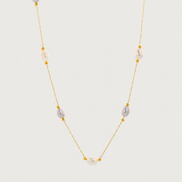 Lustre Pearl Station Necklace