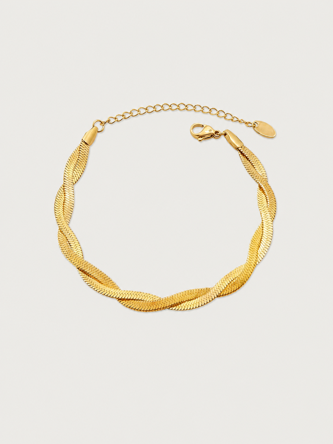Twisted Herringbone Chain Bracelet