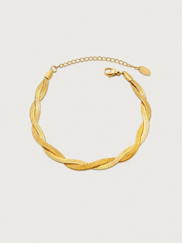 Twisted Herringbone Chain Bracelet