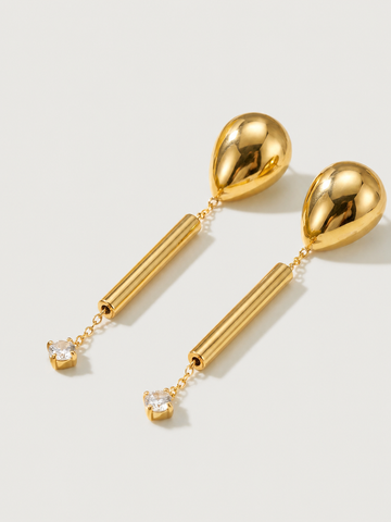 Teardrop Zircon Earrings