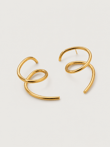 Sculptural Spiral Earrings
