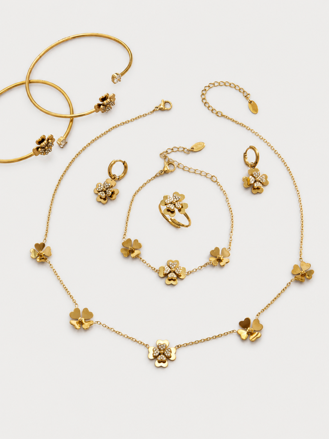 Four-Leaf Clover Jewelry — Choose Your Piece