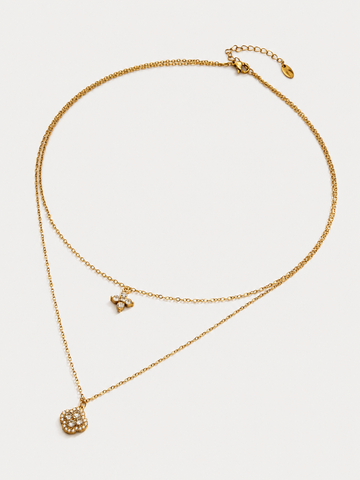 Crystal Flower Layering Necklaces
