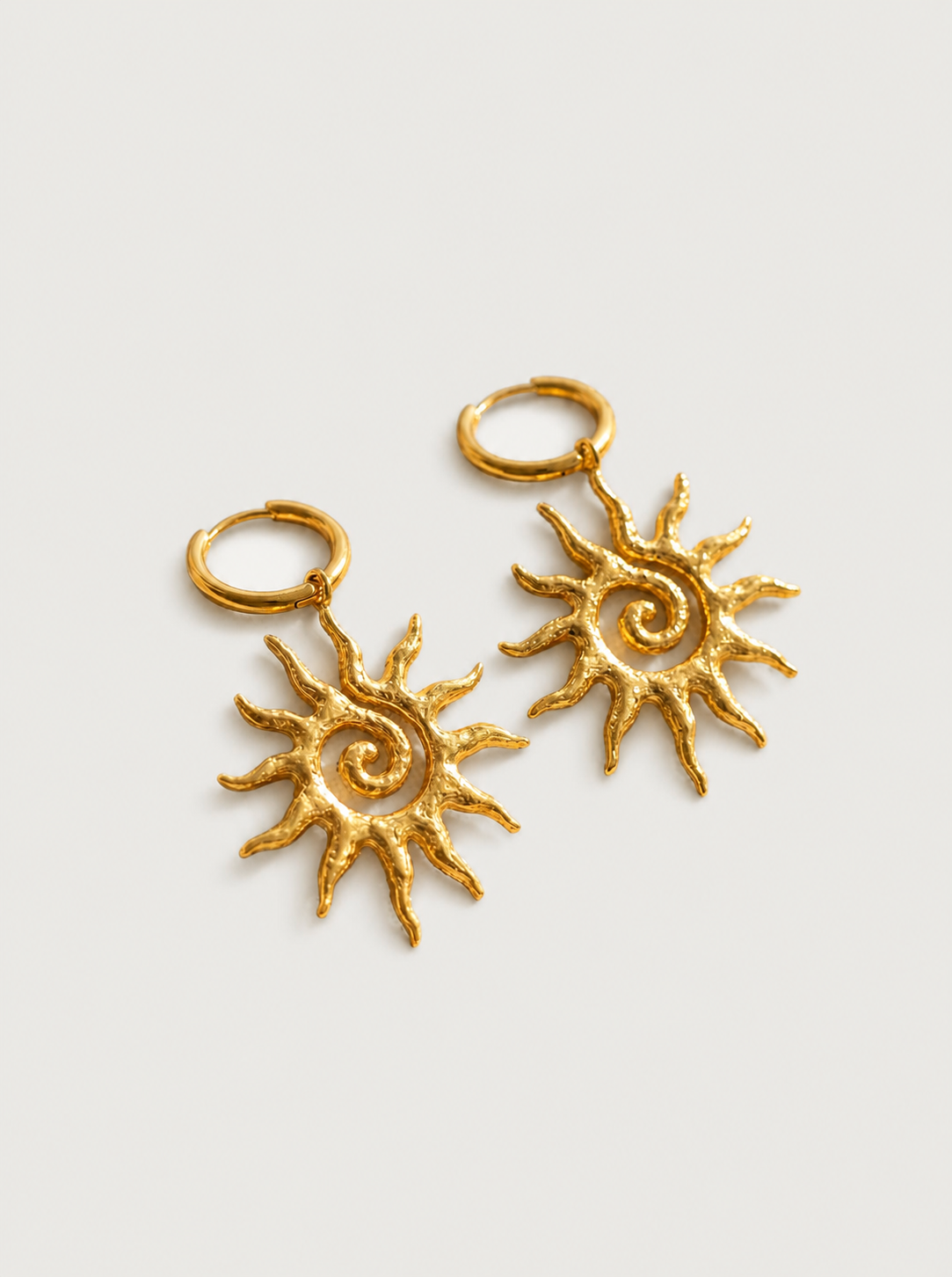Spiral Sun Drop Earrings
