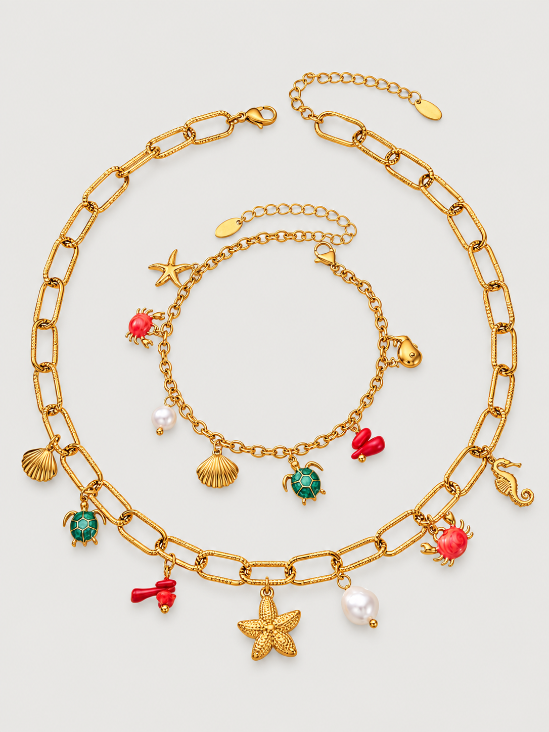 Ocean Wonders Necklace & Bracelet Set