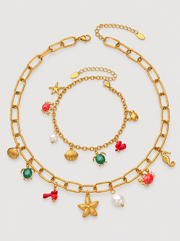 Ocean Wonders Necklace & Bracelet Set