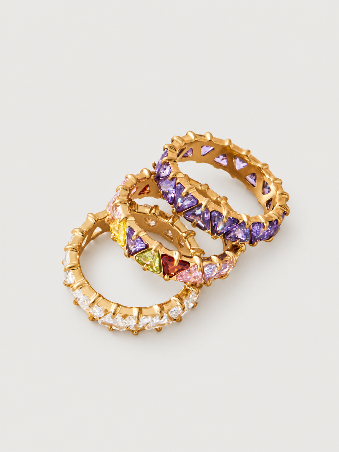 Prism Triangle Eternity Ring — Choose Your Finish