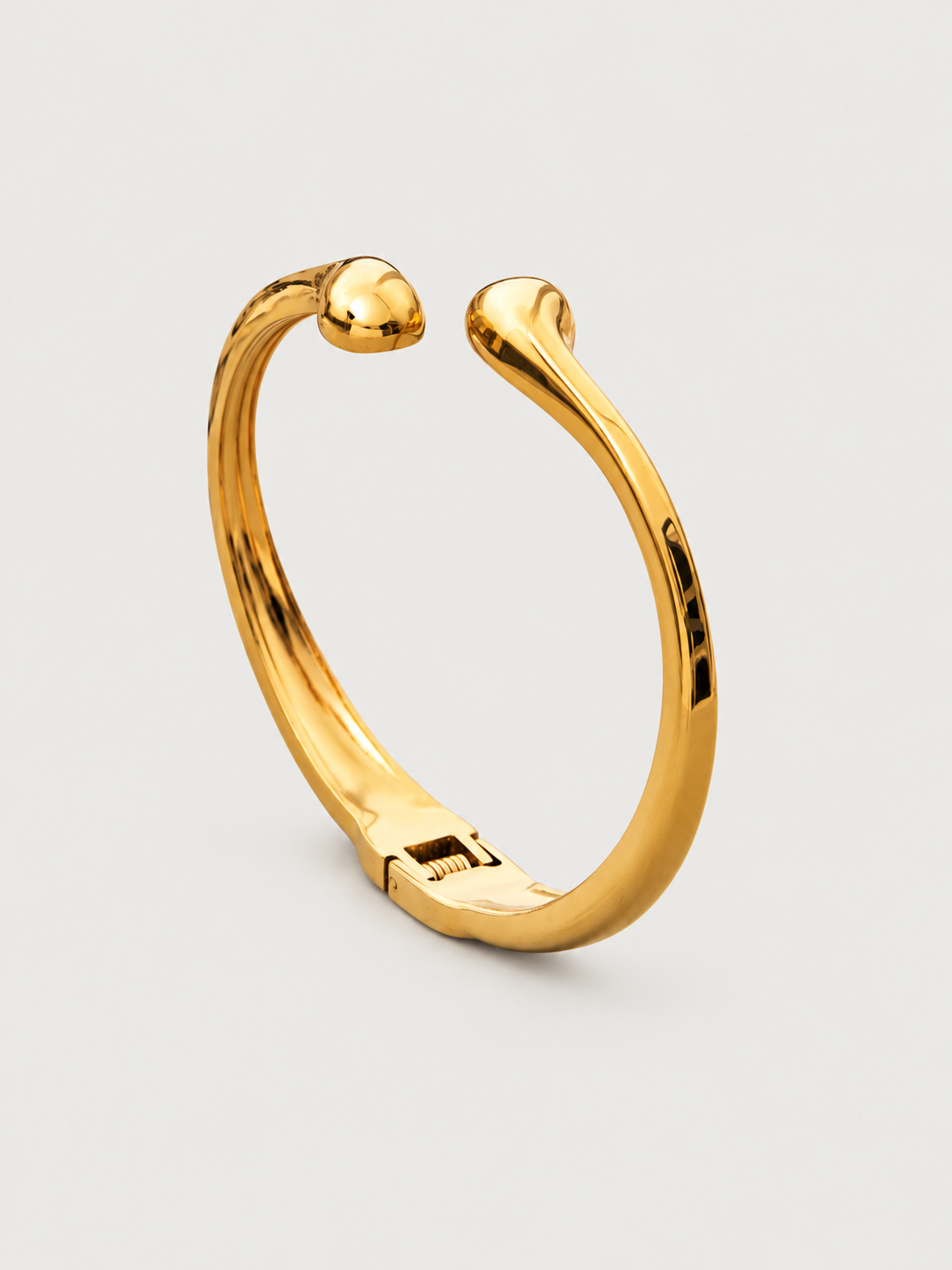 Sculptural Double-Ended Cuff Bracelet — Gold or Silver