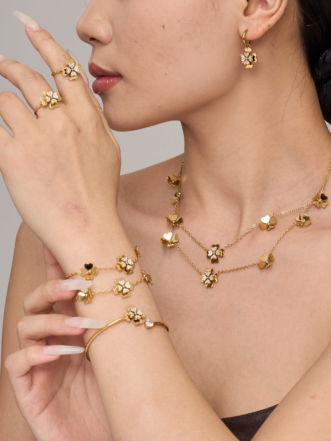 Four-Leaf Clover Jewelry — Choose Your Piece
