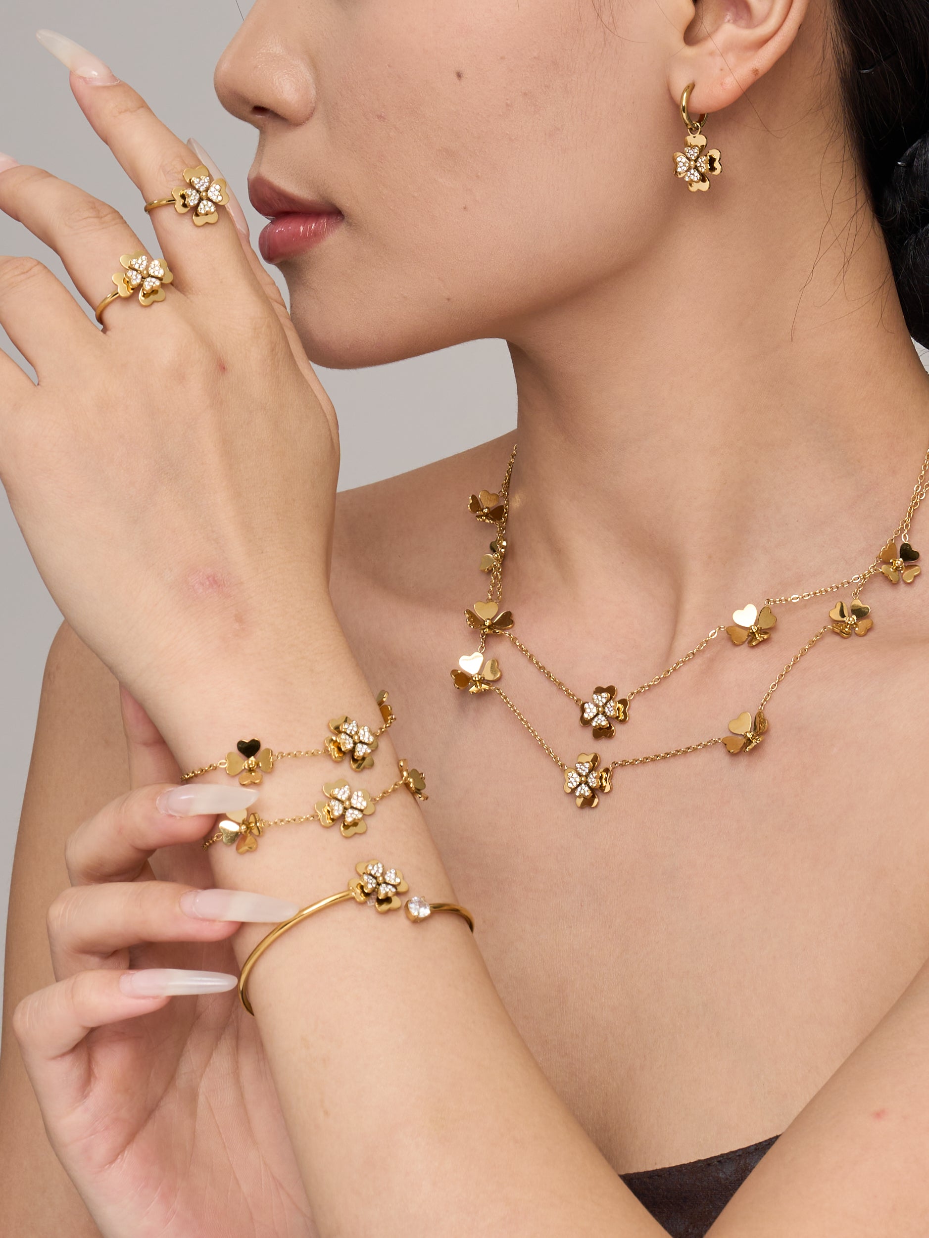 Four-Leaf Clover Jewelry — Choose Your Piece