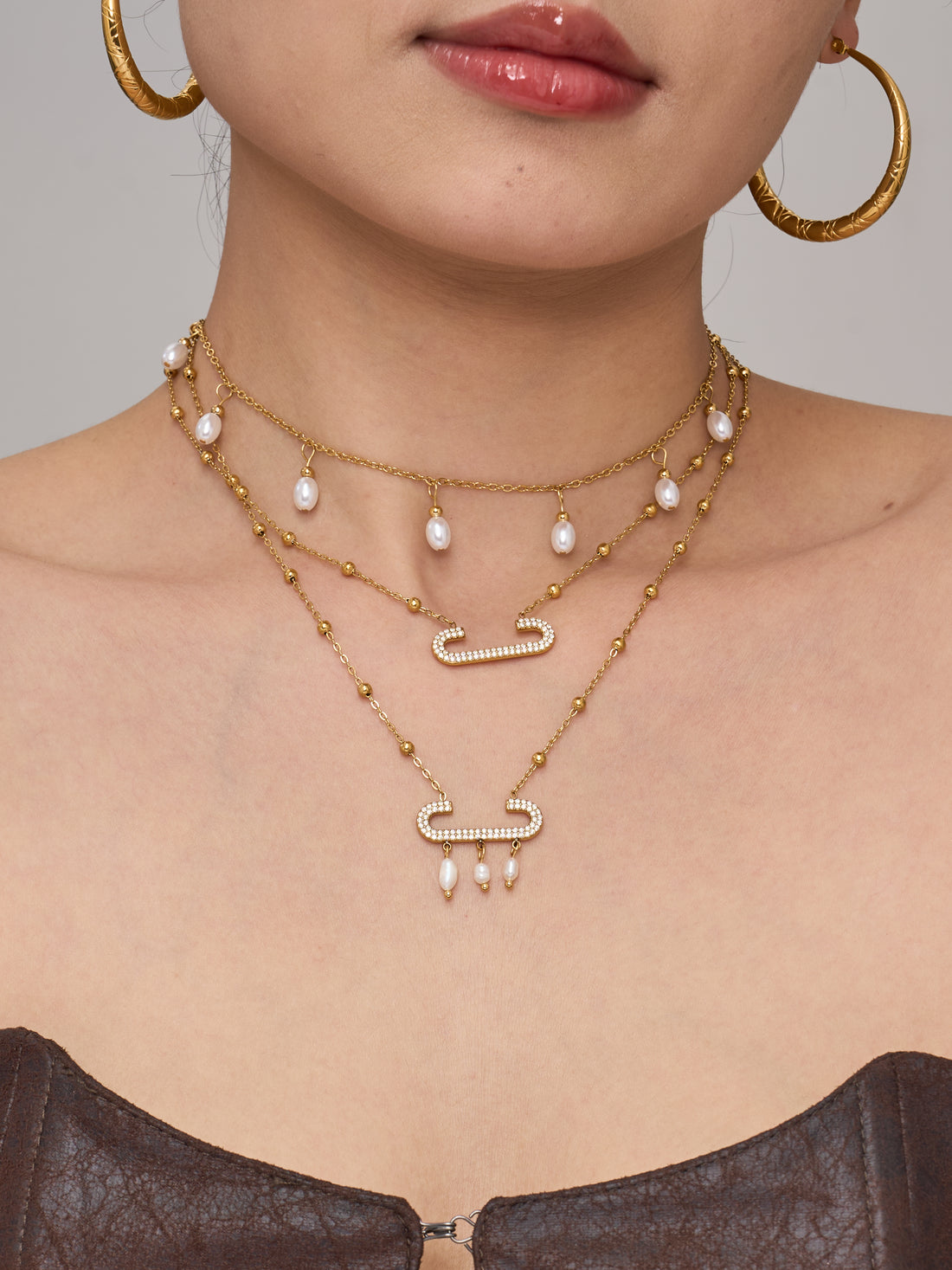 Crystal Safety Pin Necklace — Choose Your Style