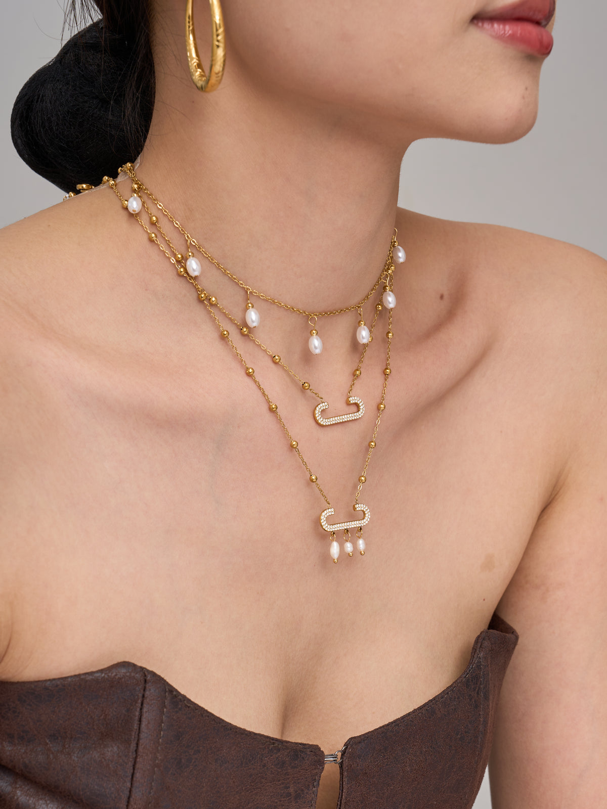 Crystal Safety Pin Necklace — Choose Your Style