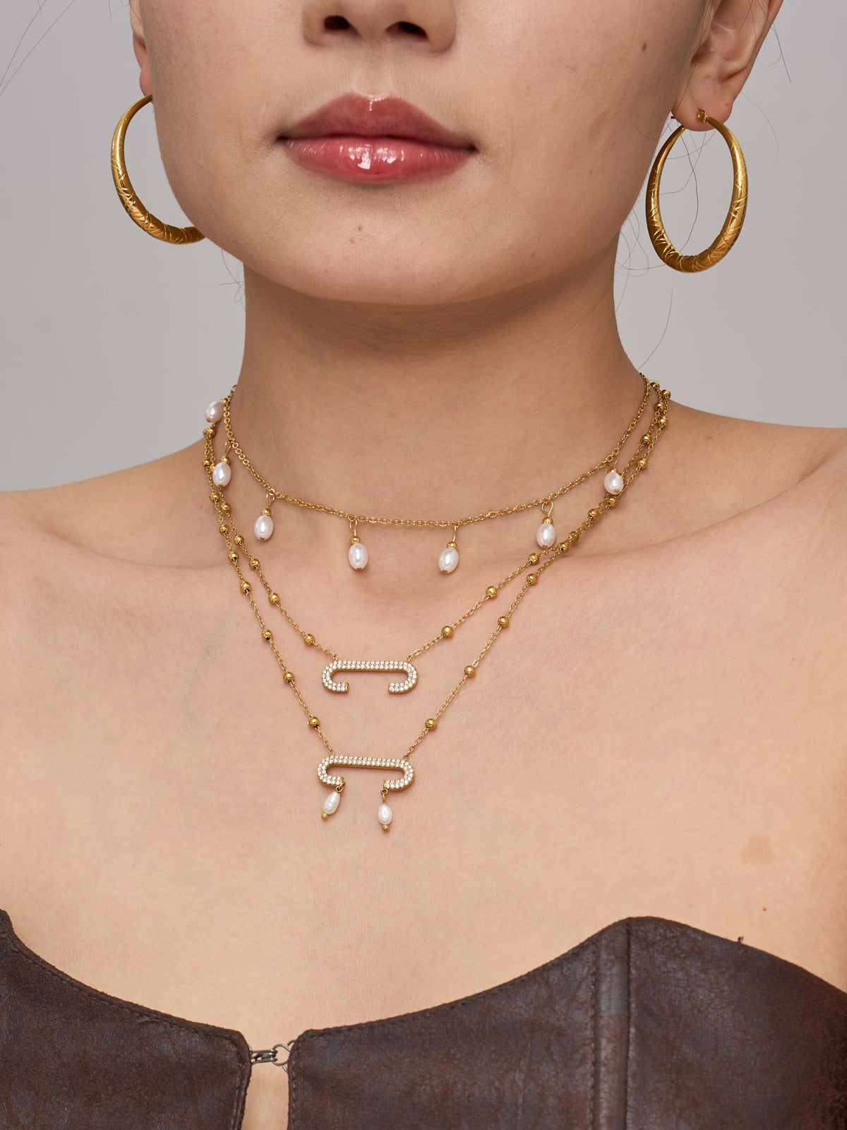 Crystal Safety Pin Necklace — Choose Your Style
