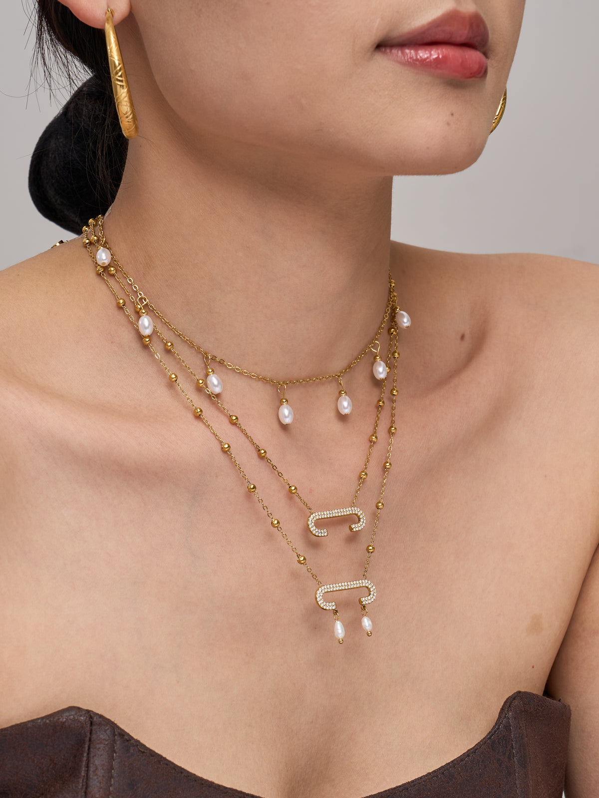 Crystal Safety Pin Necklace — Choose Your Style