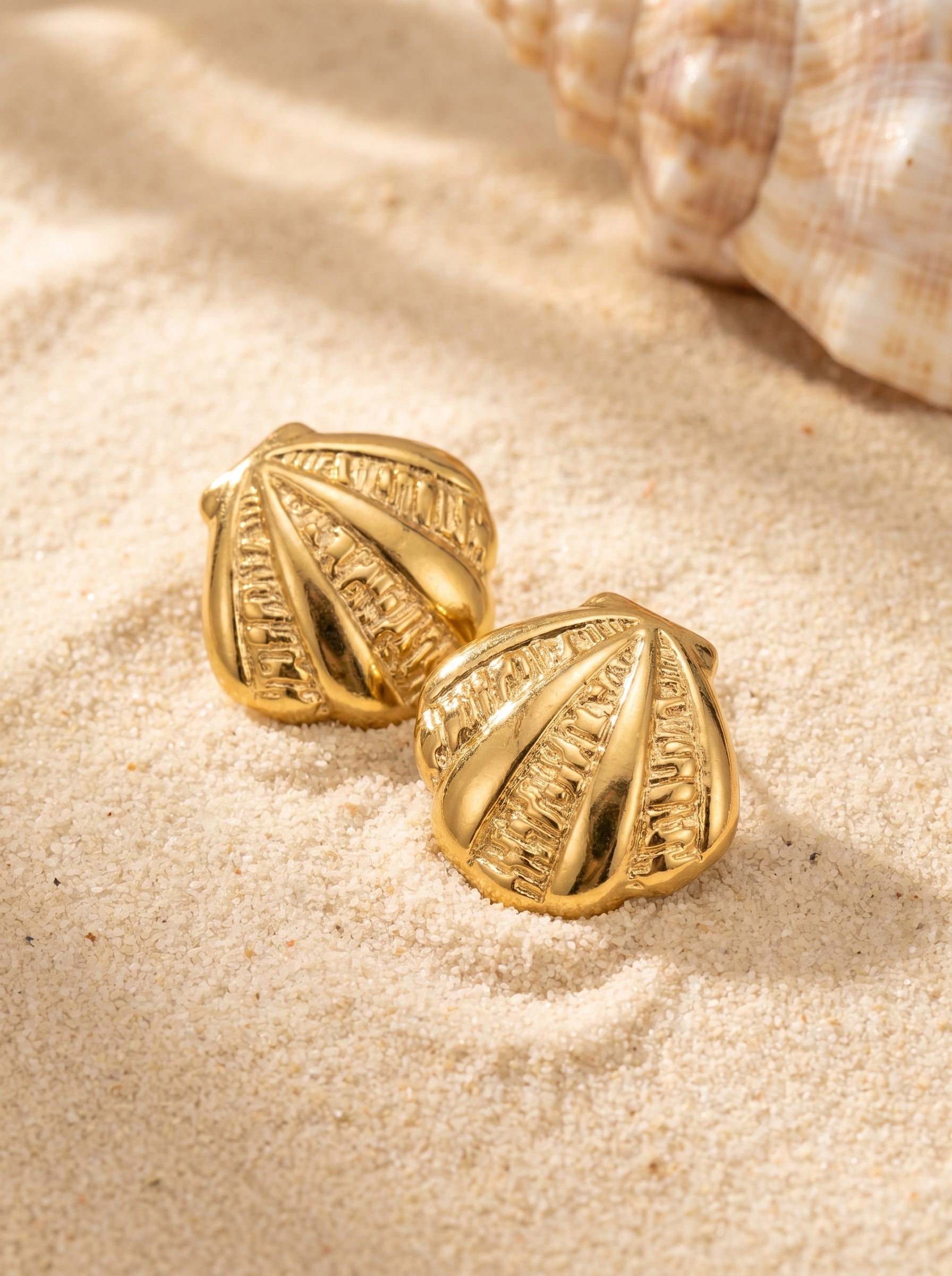 Sculpted Shell Studs