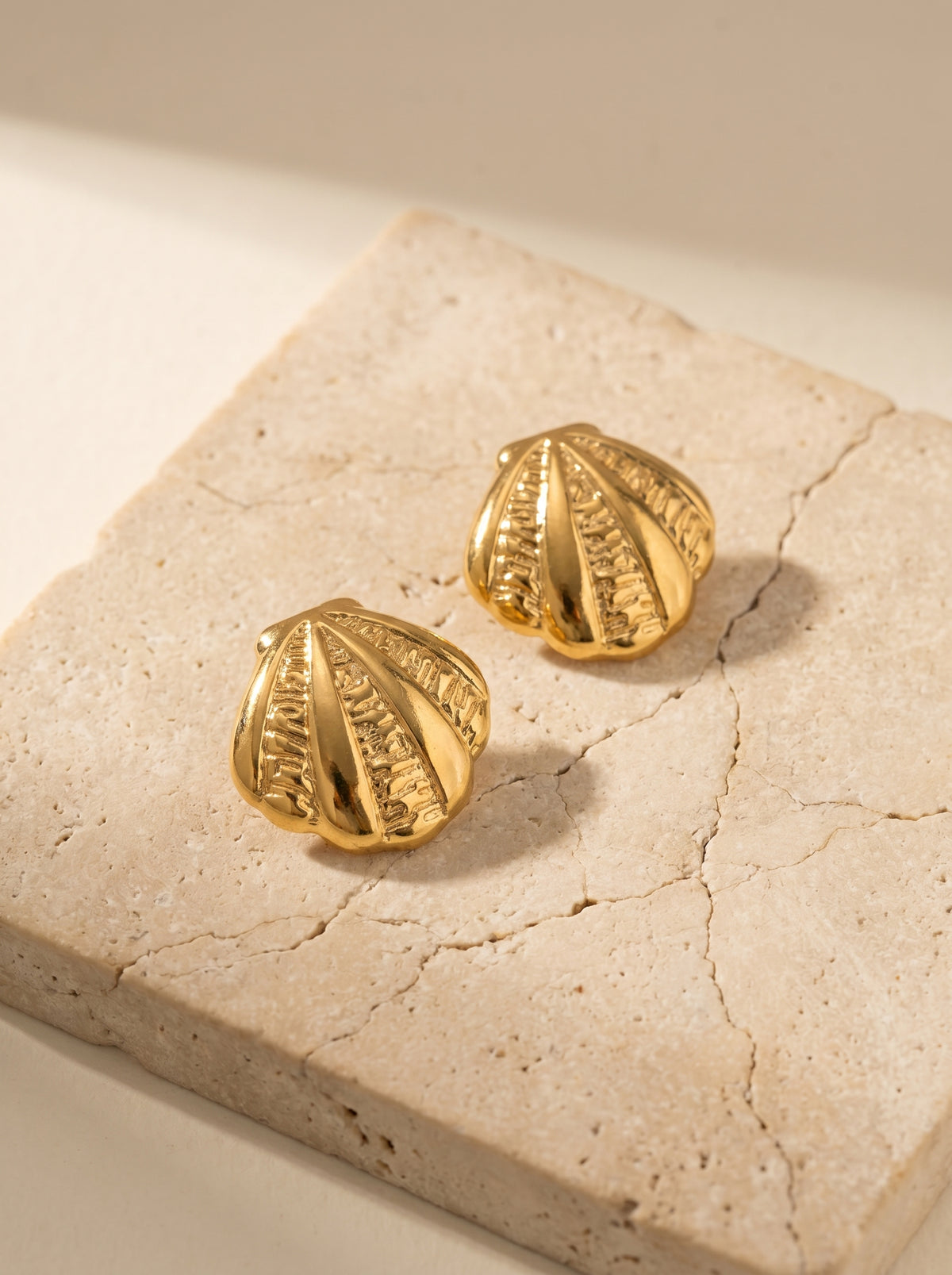 Sculpted Shell Studs