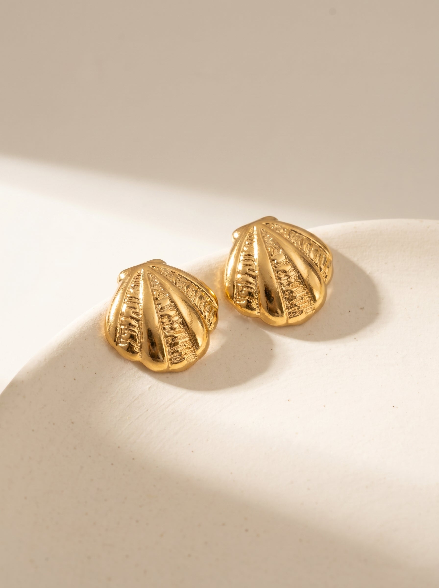 Sculpted Shell Studs