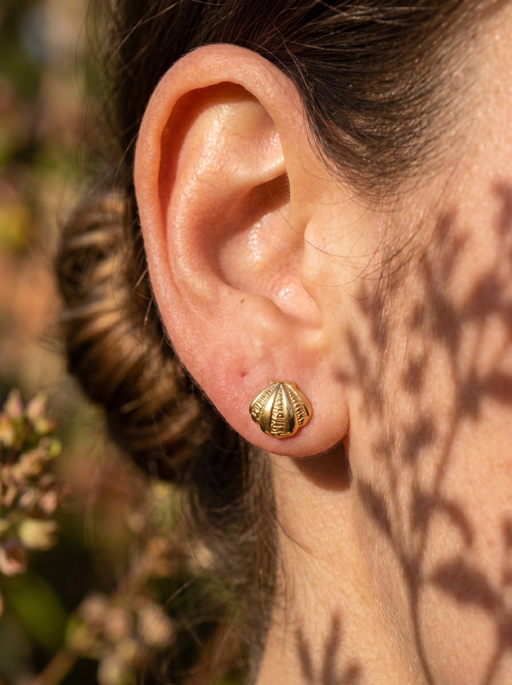 Sculpted Shell Studs