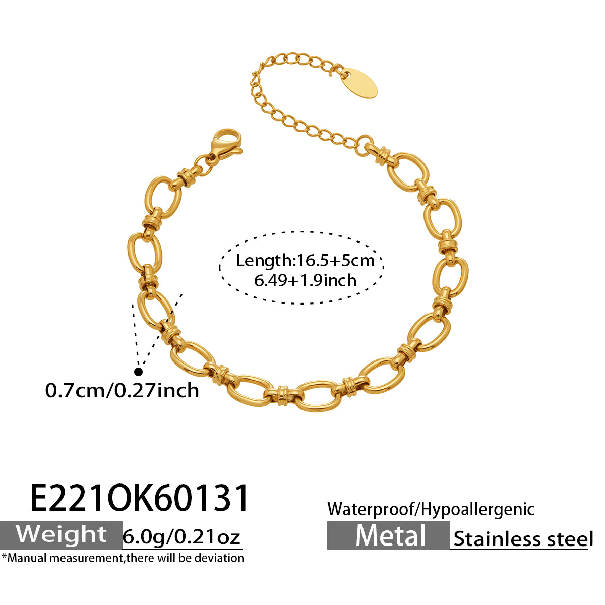Oval Link Chain Bracelet