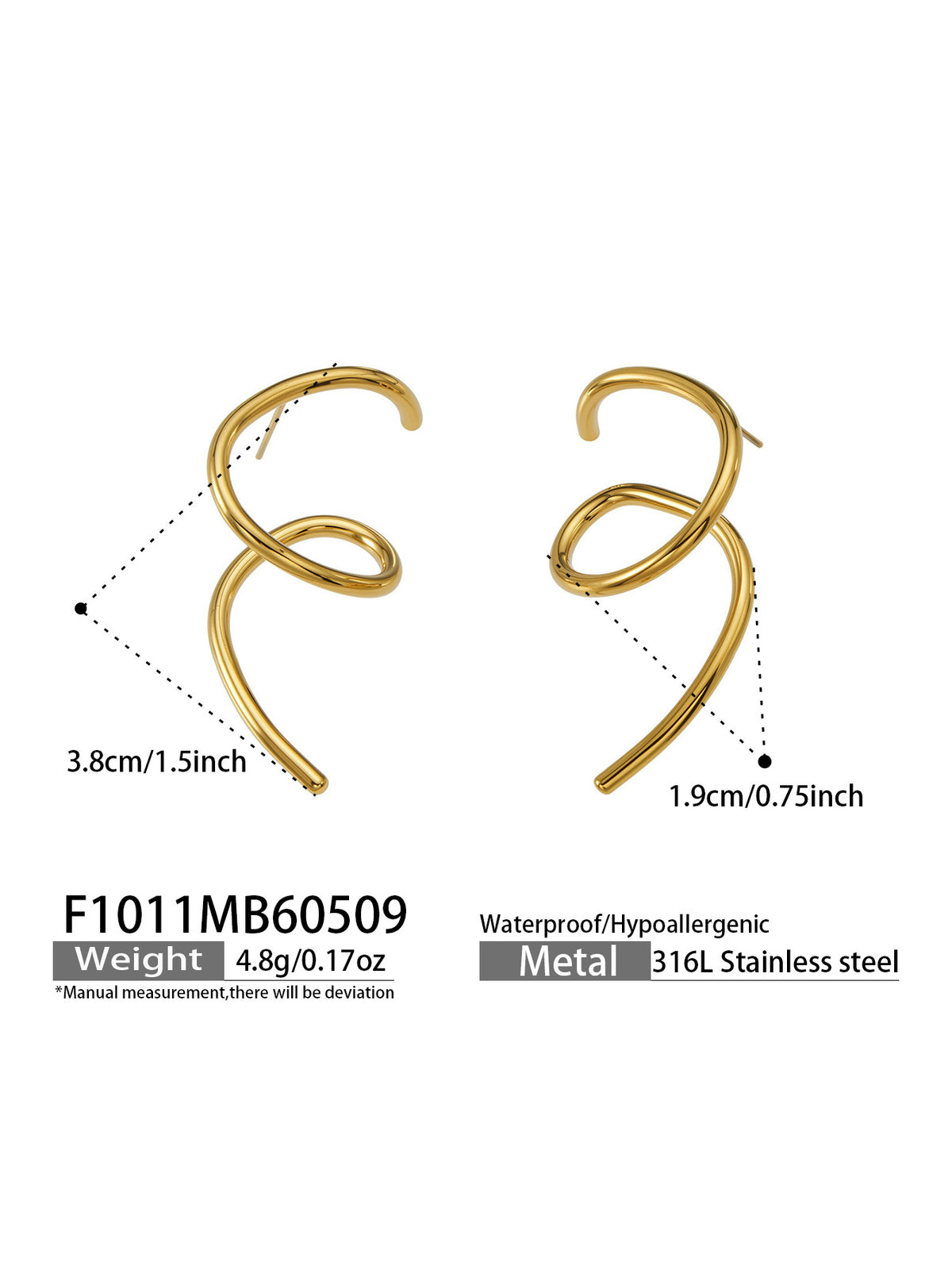 Sculptural Spiral Earrings