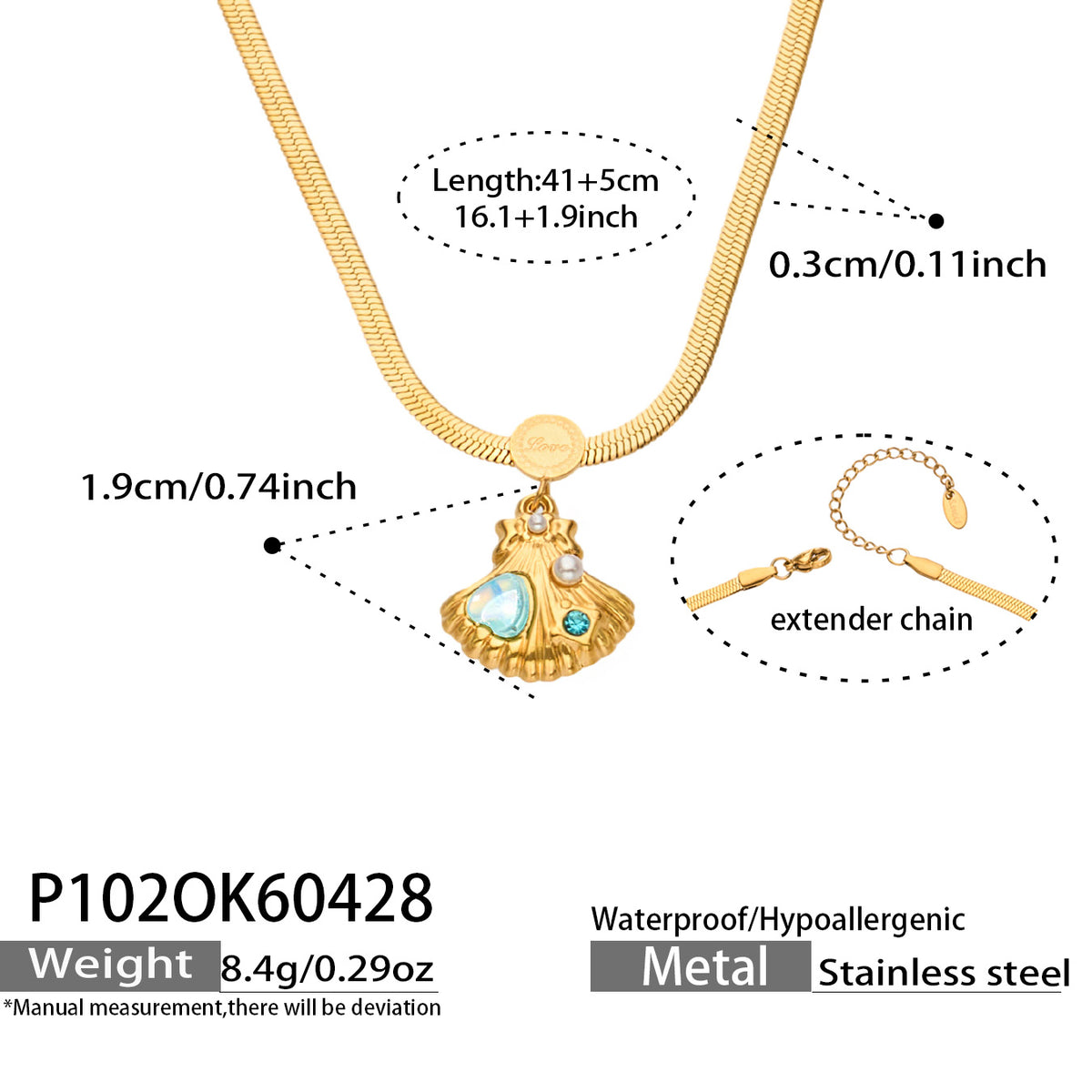 Ocean Treasure Shell Pendant Necklace