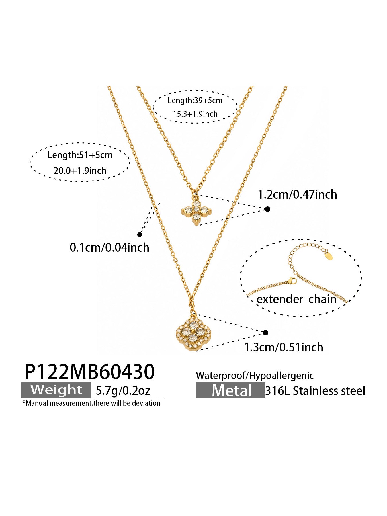 Crystal Flower Layering Necklaces