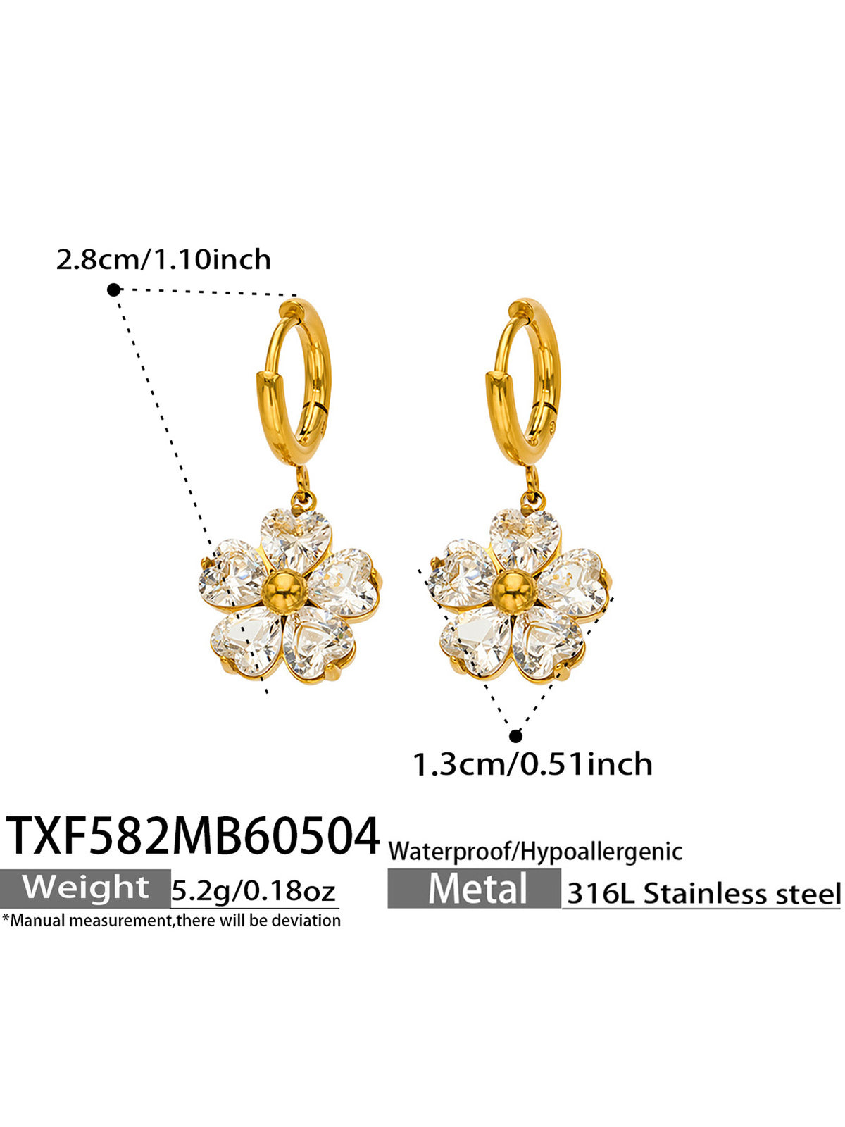 Crystal Flower Jewelry — Choose Your Piece