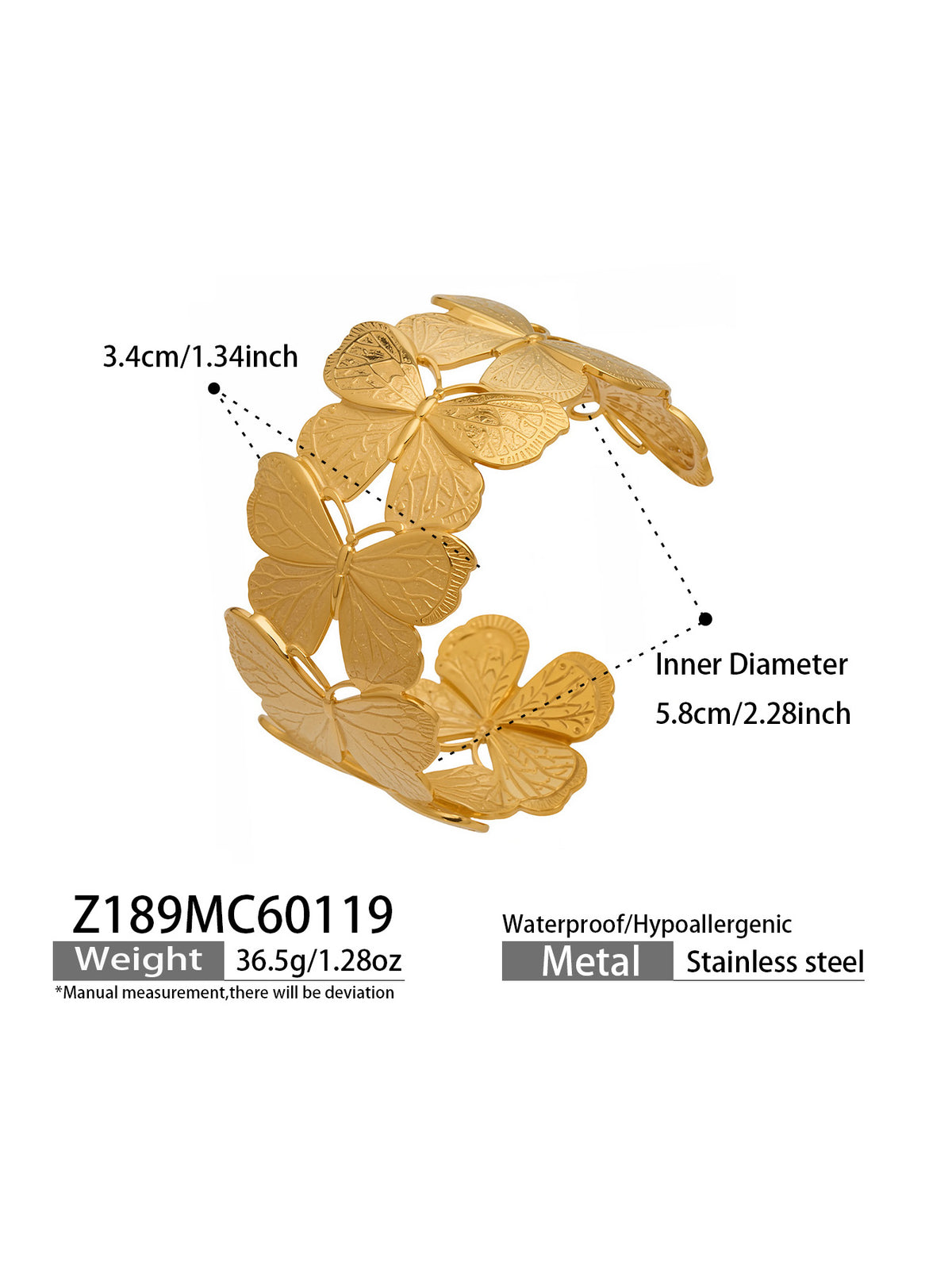 Sculptural Floral Cuff Bracelet Collection — Choose Your Style