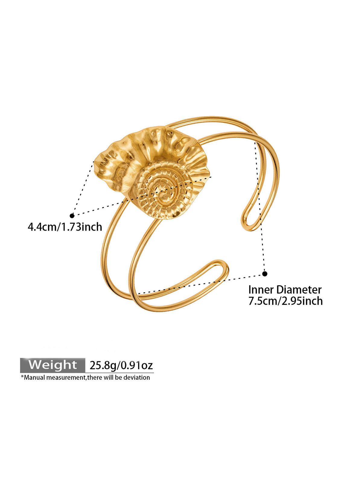 Ocean Sculptural Cuff Bracelet