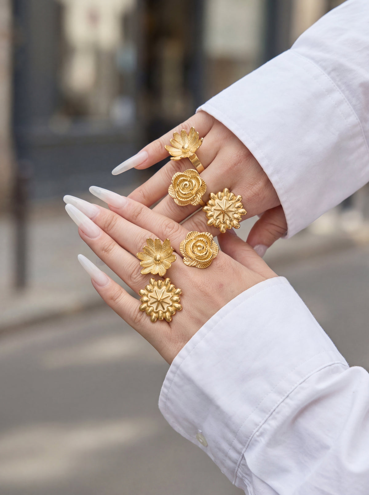 Sculpted Garden Statement Rings — Choose Your Style