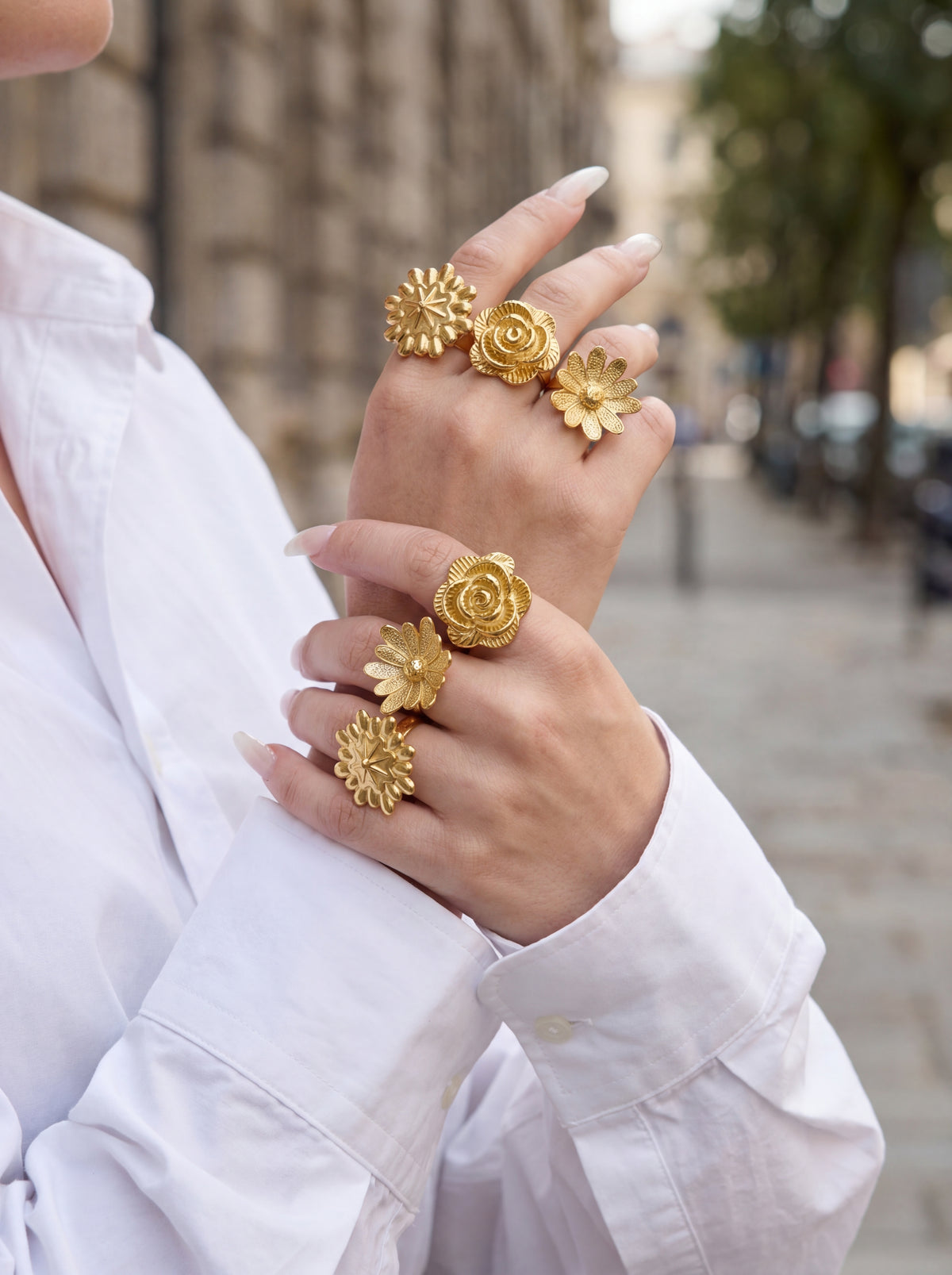 Sculpted Garden Statement Rings — Choose Your Style
