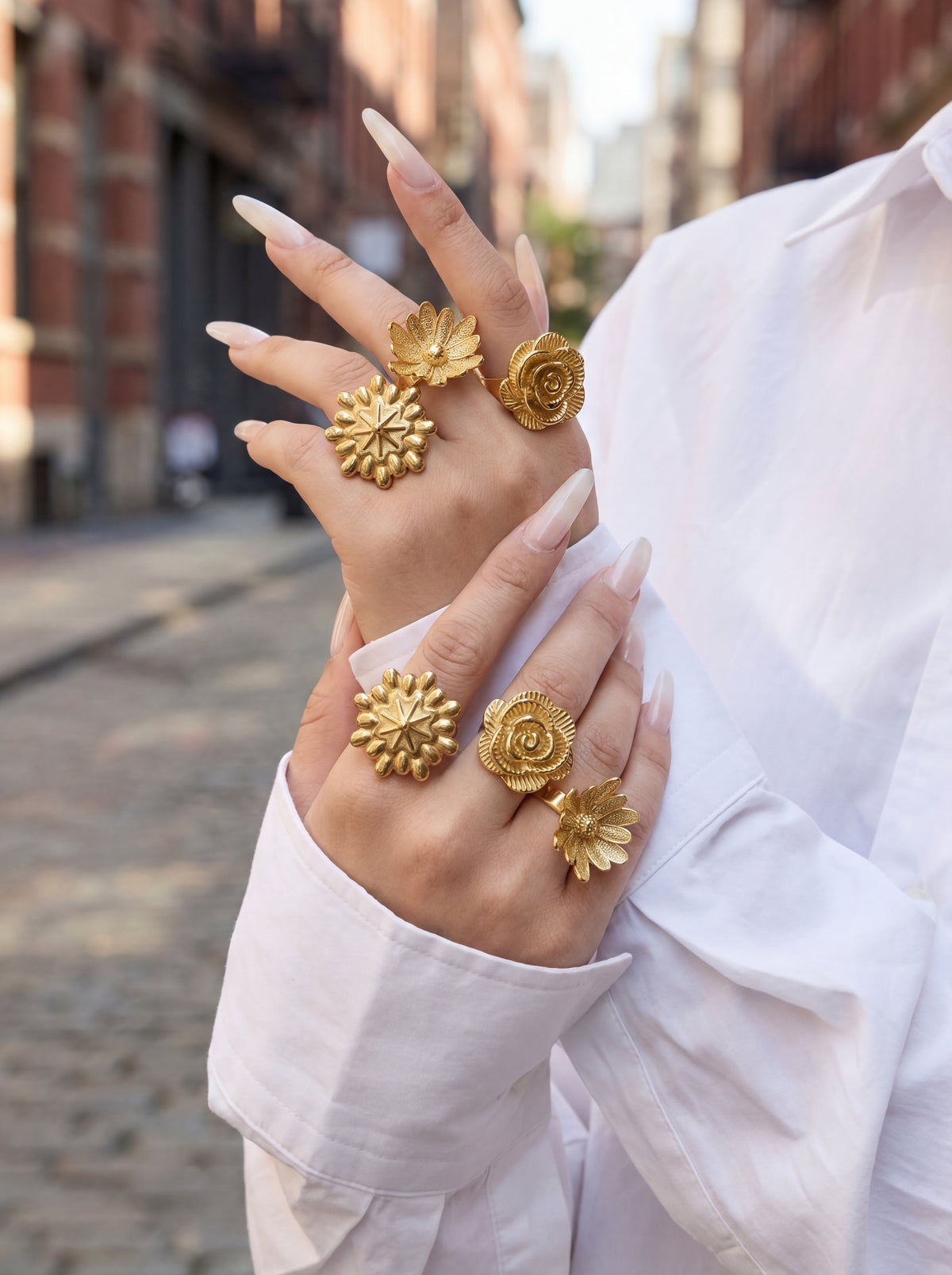 Sculpted Garden Statement Rings — Choose Your Style