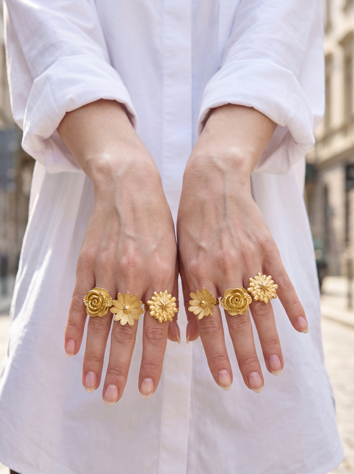 Sculpted Garden Statement Rings — Choose Your Style