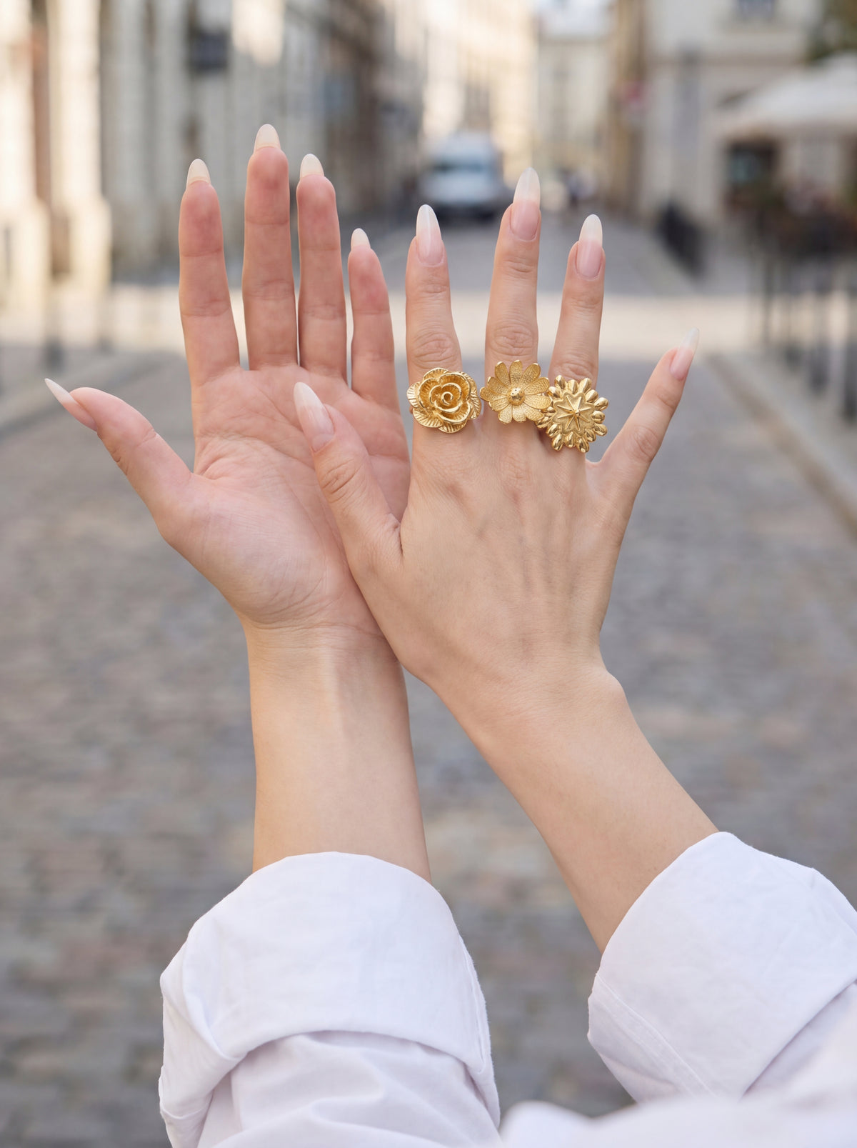 Sculpted Garden Statement Rings — Choose Your Style