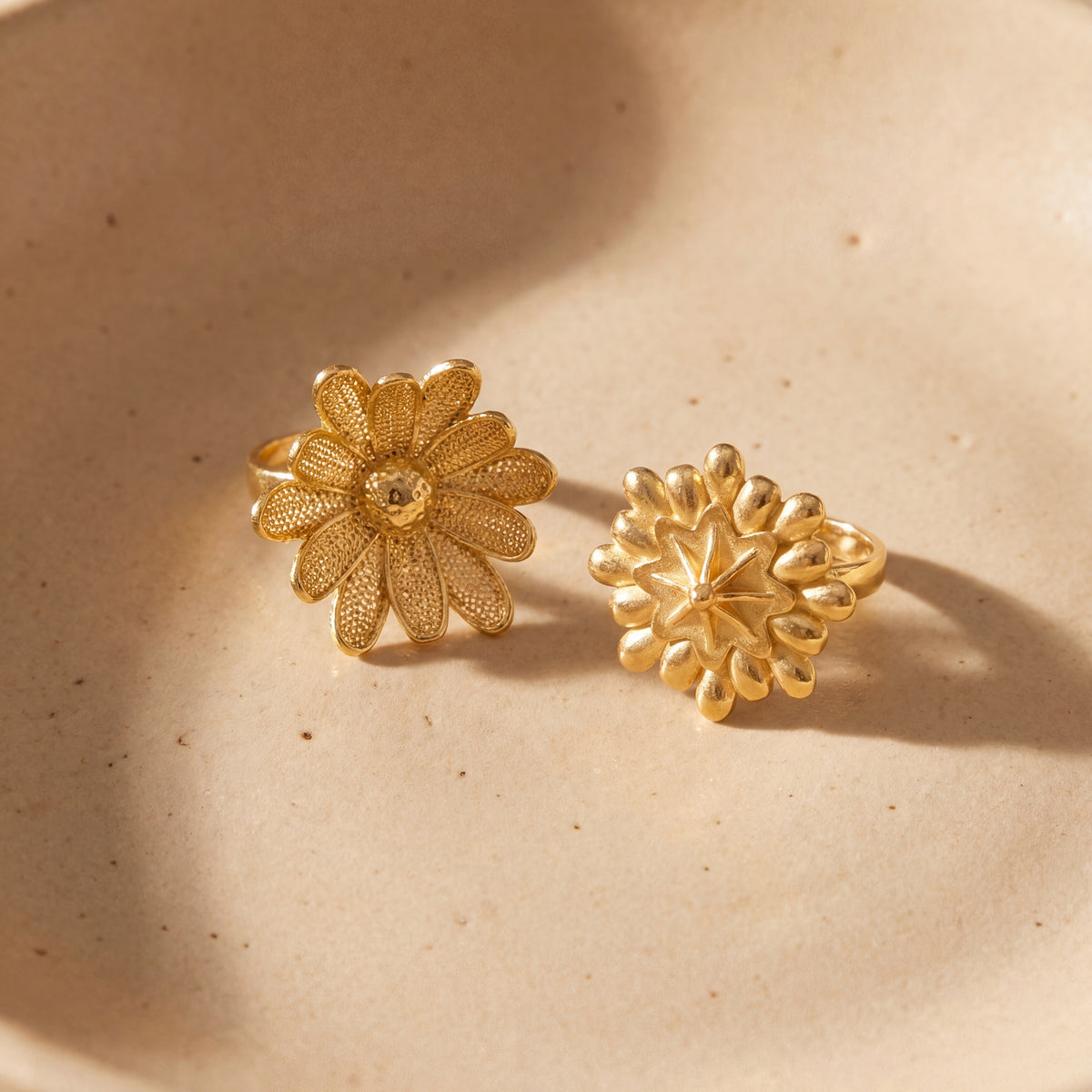 Sculpted Garden Statement Rings — Choose Your Style