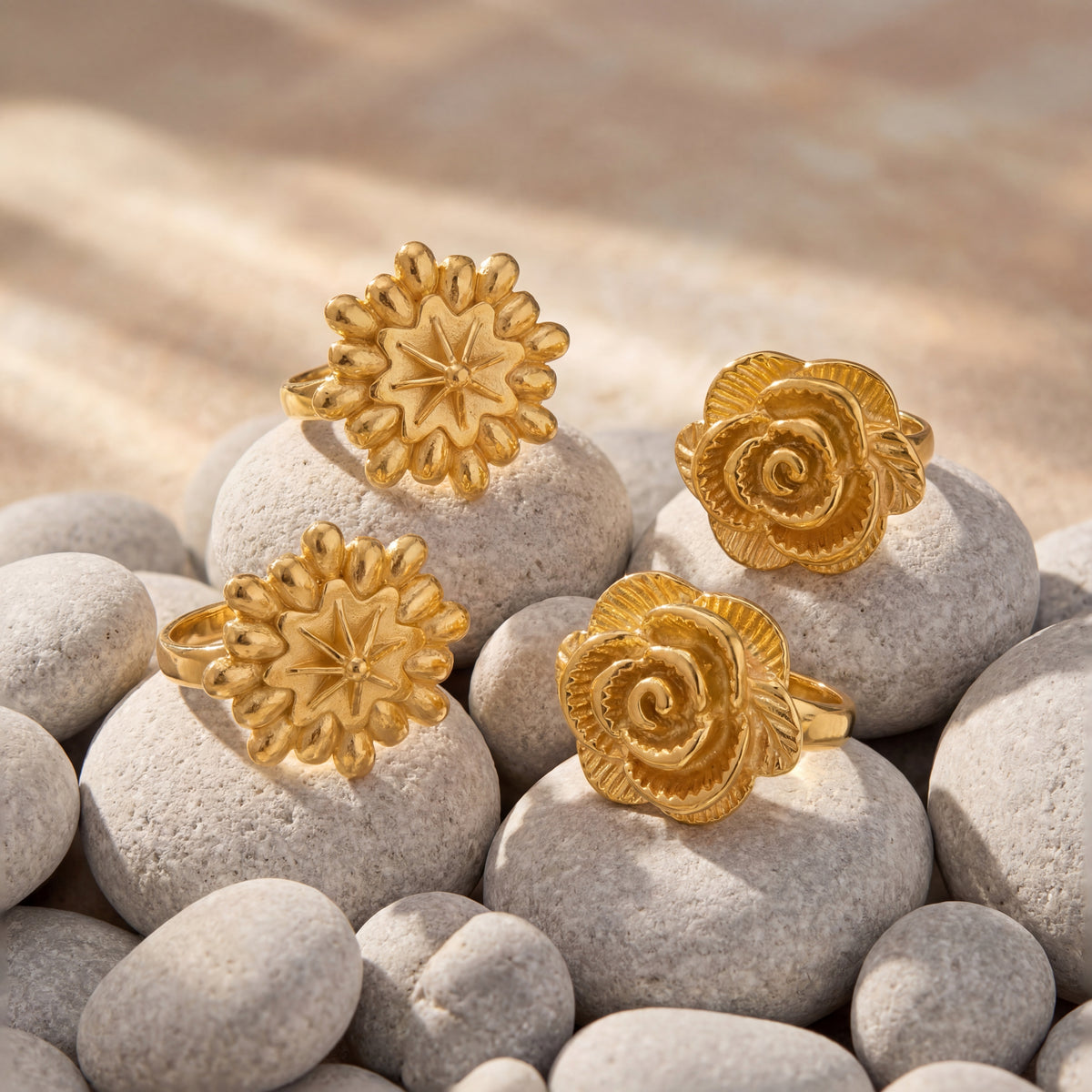 Sculpted Garden Statement Rings — Choose Your Style