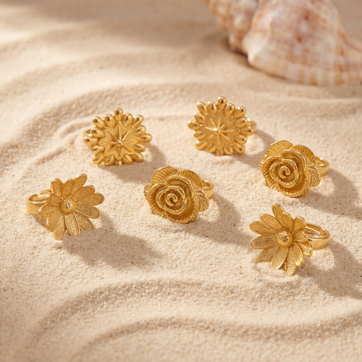 Sculpted Garden Statement Rings — Choose Your Style