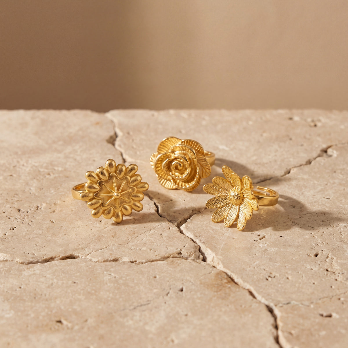 Sculpted Garden Statement Rings — Choose Your Style